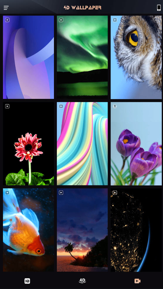4D Wallpaper app׿